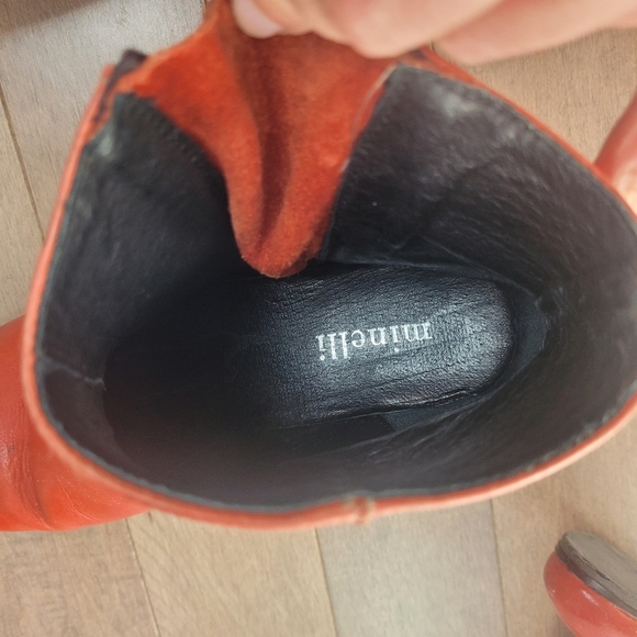 Minelli studded red ankle boots 37 - Picture 8 of 13